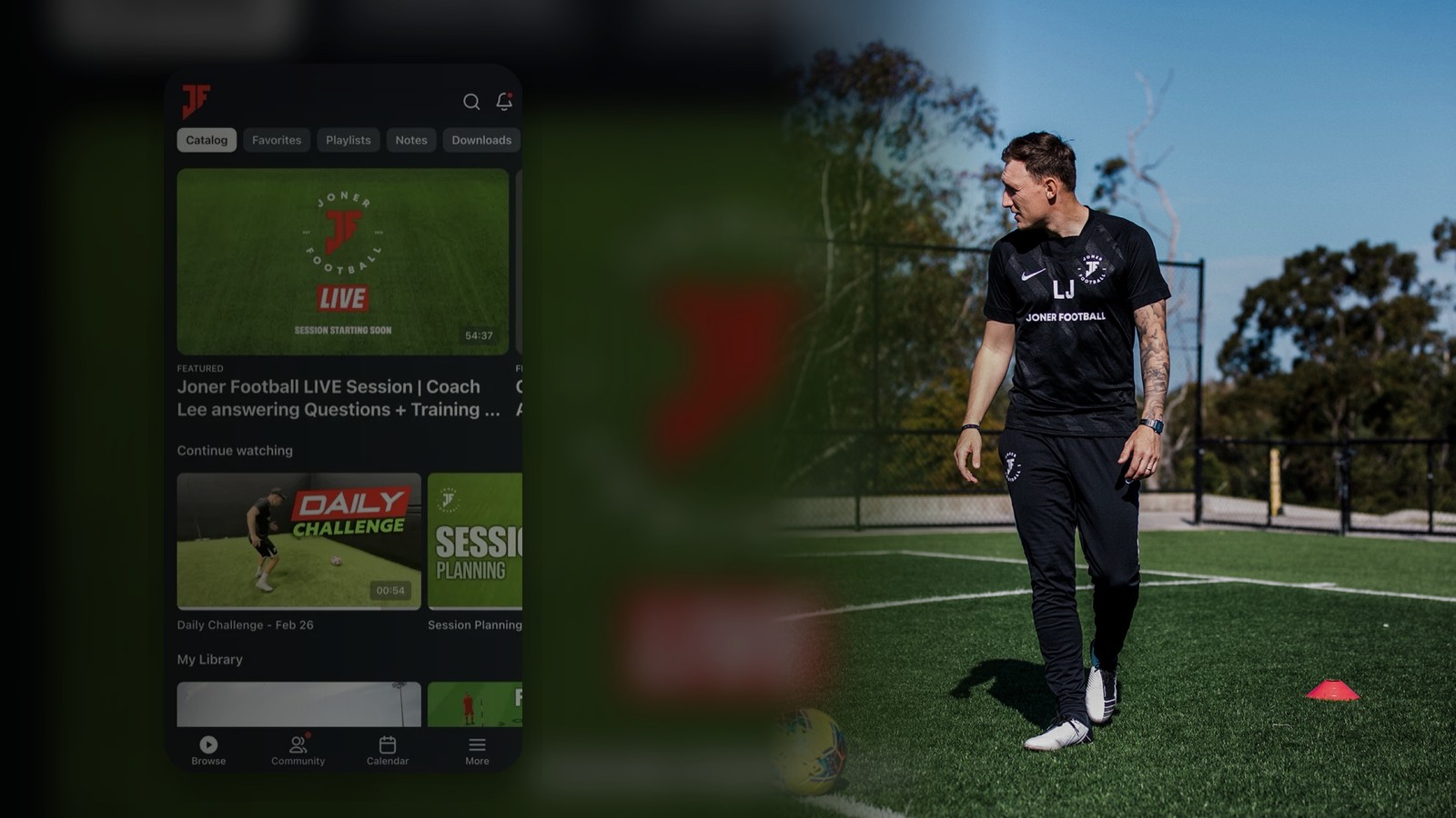 Joner Football 1,500+ drills on your phone