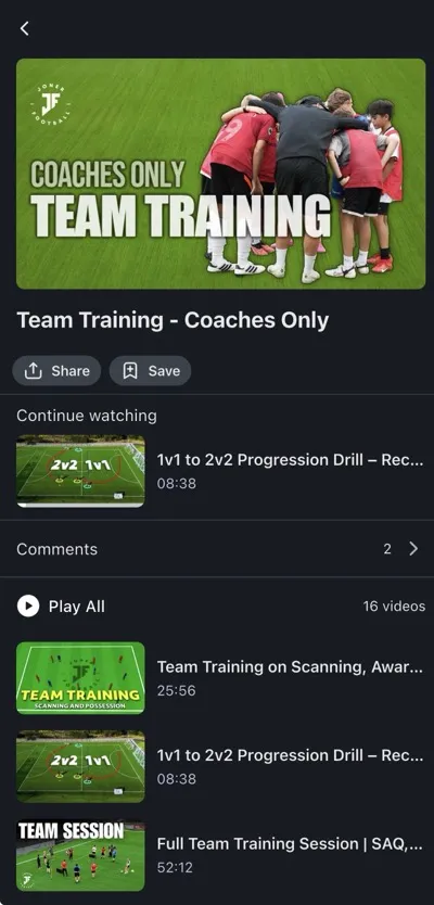 Joner Football App training drills 1