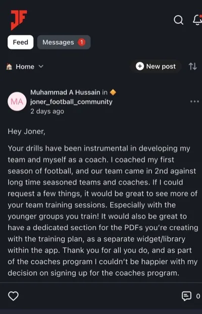 Joner Football App training drills 3