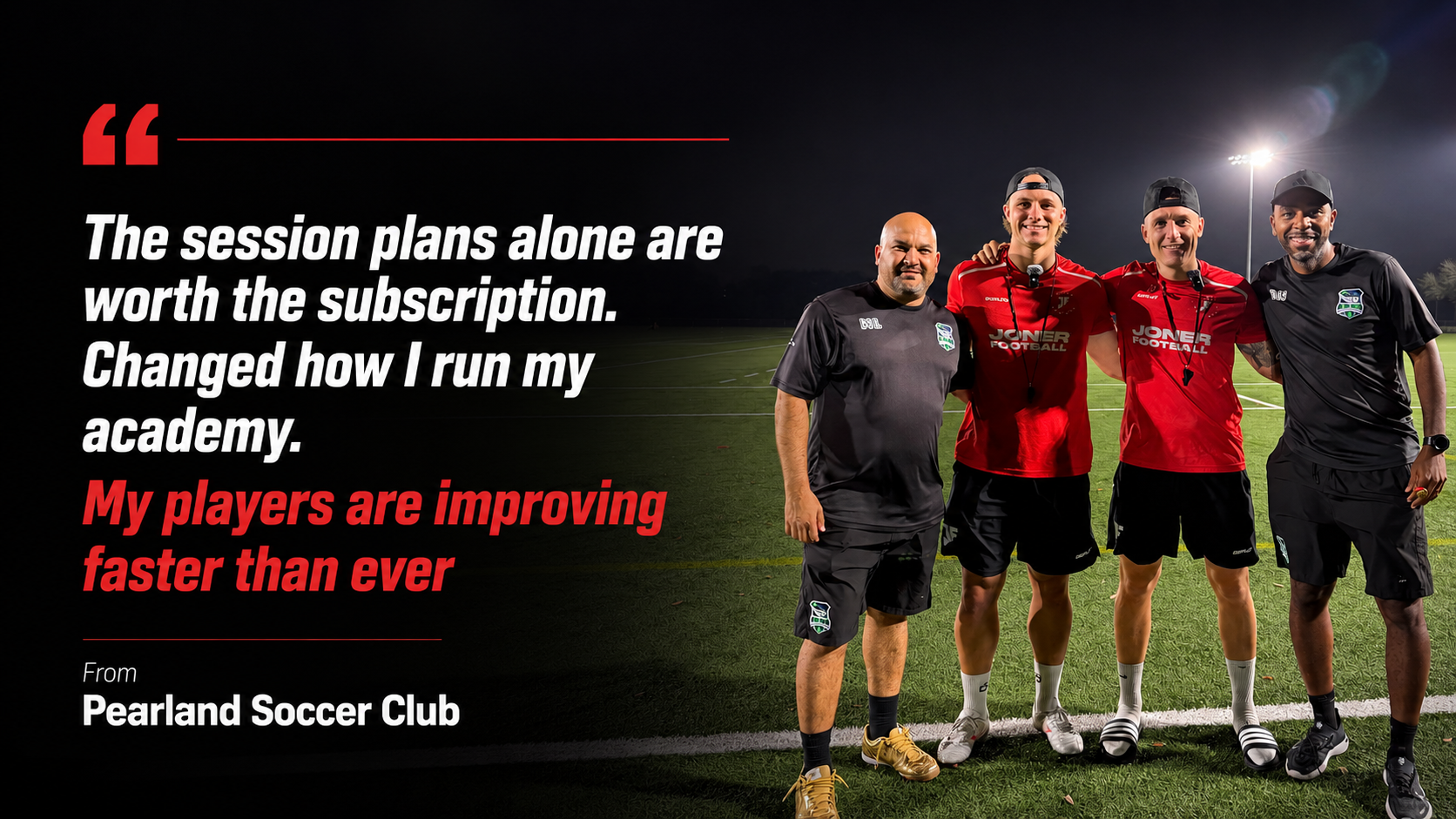 Coach testimonial: real coach feedback on the Joner Football App Coaches Only tier