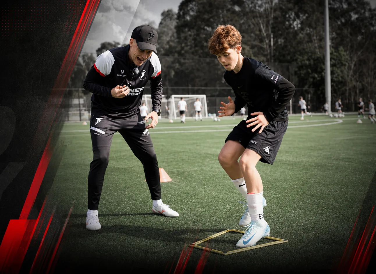 Lee Jones training a young player