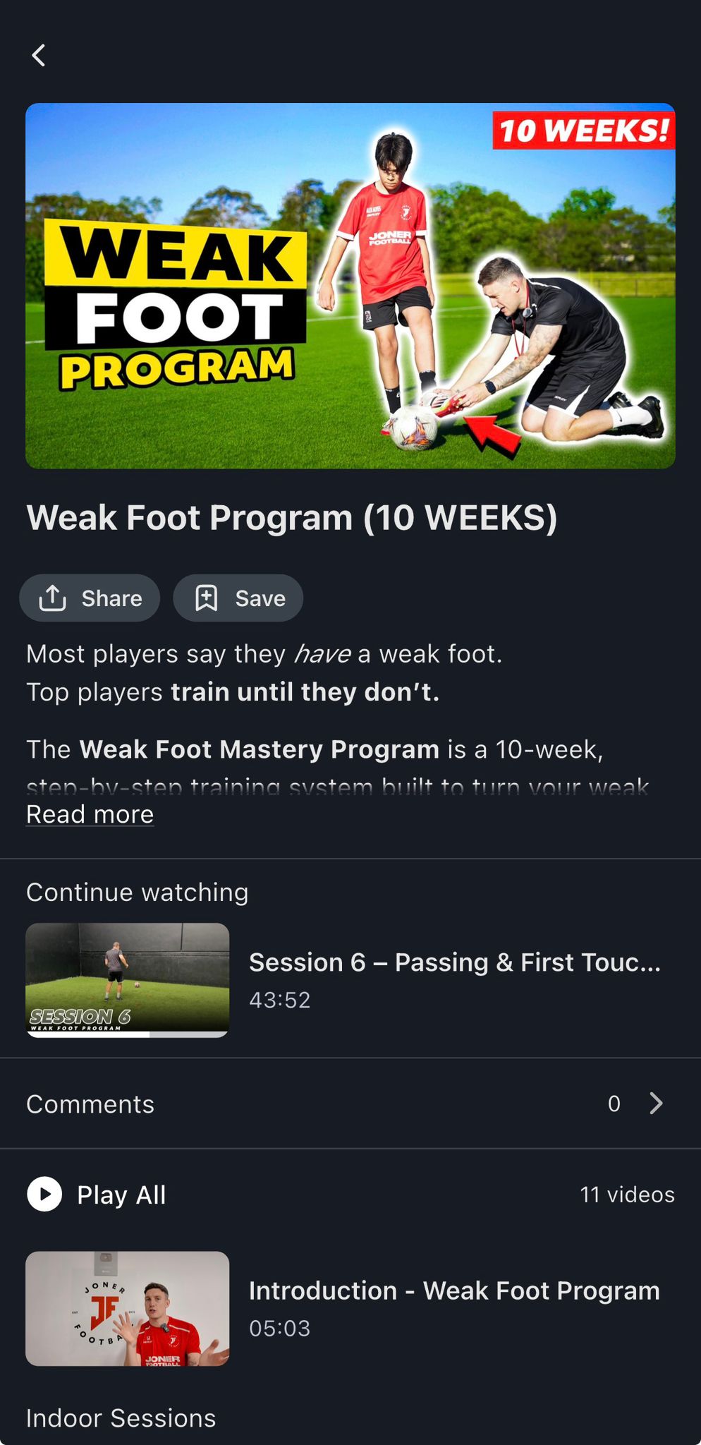 Weak Foot Program
