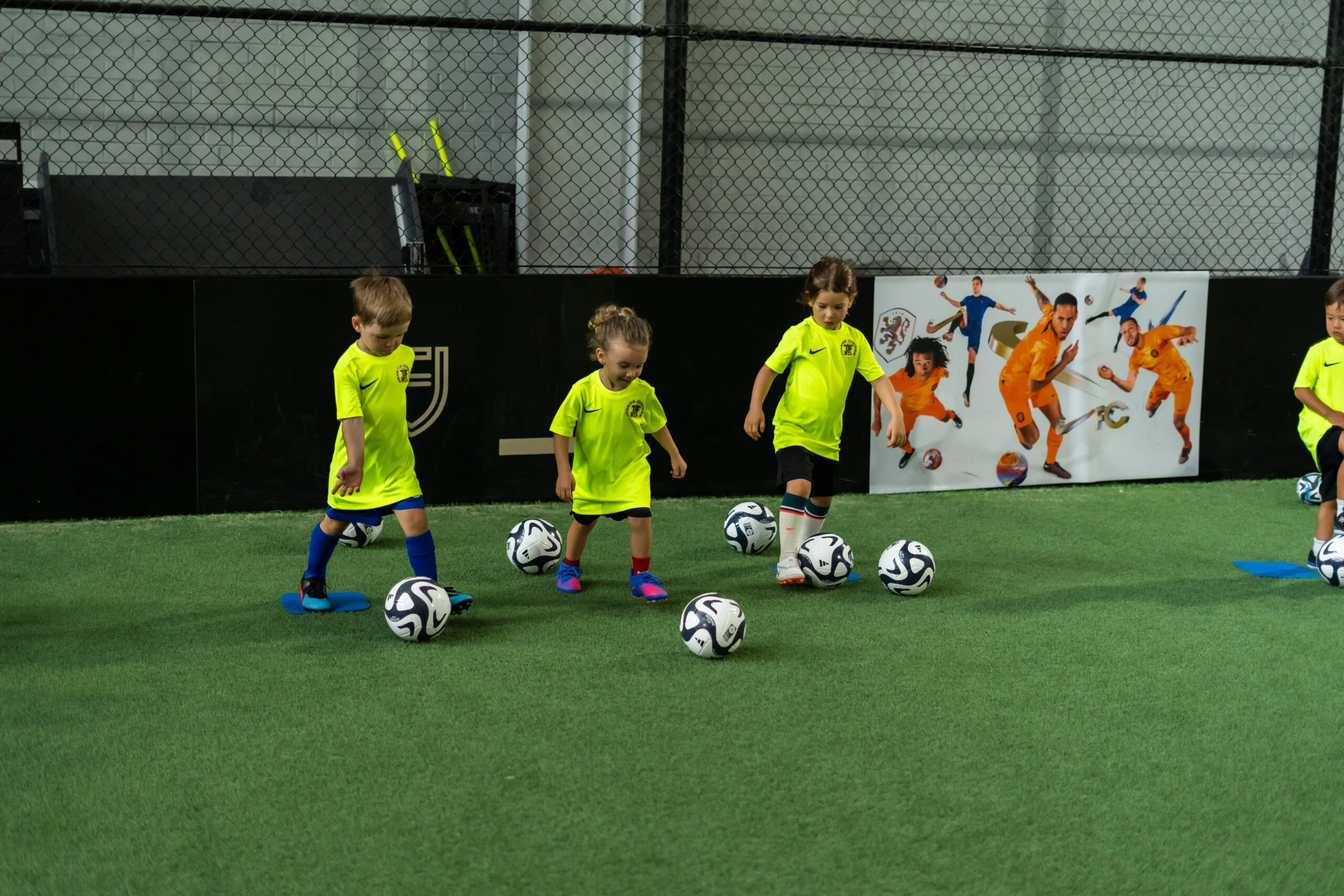 Joners Juniors players learning football basics